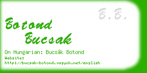 botond bucsak business card