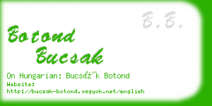 botond bucsak business card